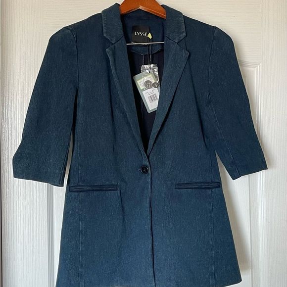 Lysse Jackets & Coats Nwt Lysse Womens Fitted Denim Blazer Jacket